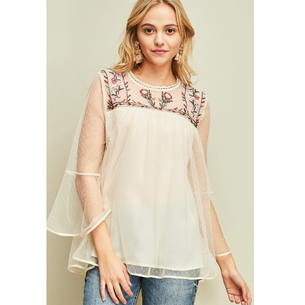 Evelyn Embroidery Blouse